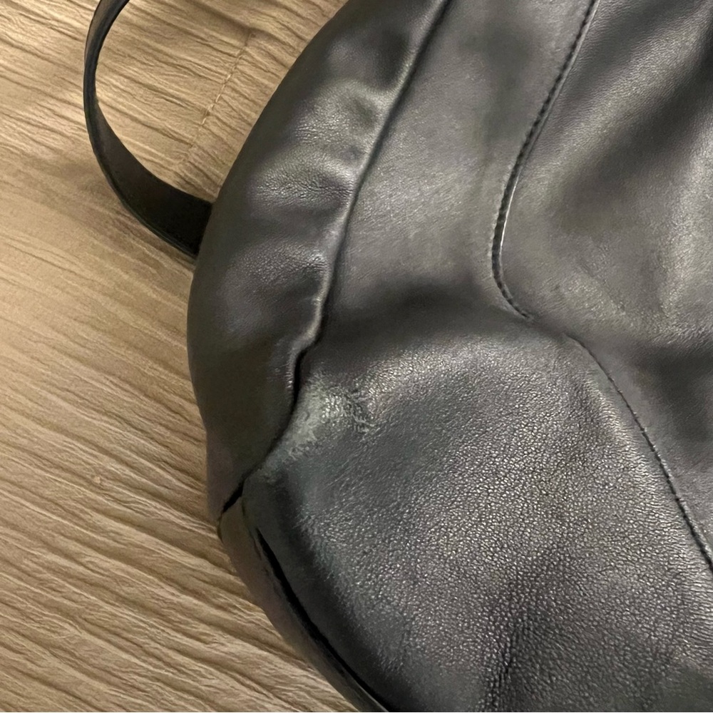 Black Leather Handbag Satchel - Picture 4 of 16